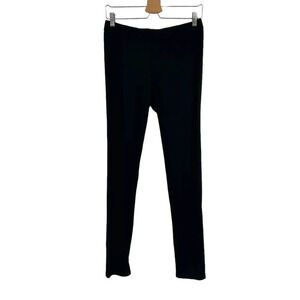 Vince Black Ribbed Stretch Knit Pull‎ On Skinny Pants Leggings Size Large